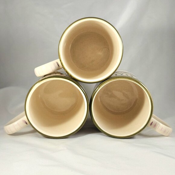 Starbucks Sberna Deruta Italy Coffee Mug 3pc Set Rare Gold Trim Italian Tea Cups - Picture 10 of 10